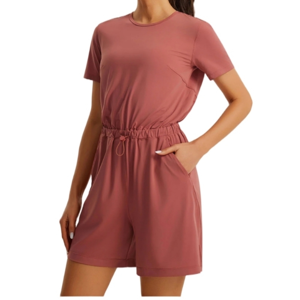 Libin Romper Short Sleeve Rust Size Large